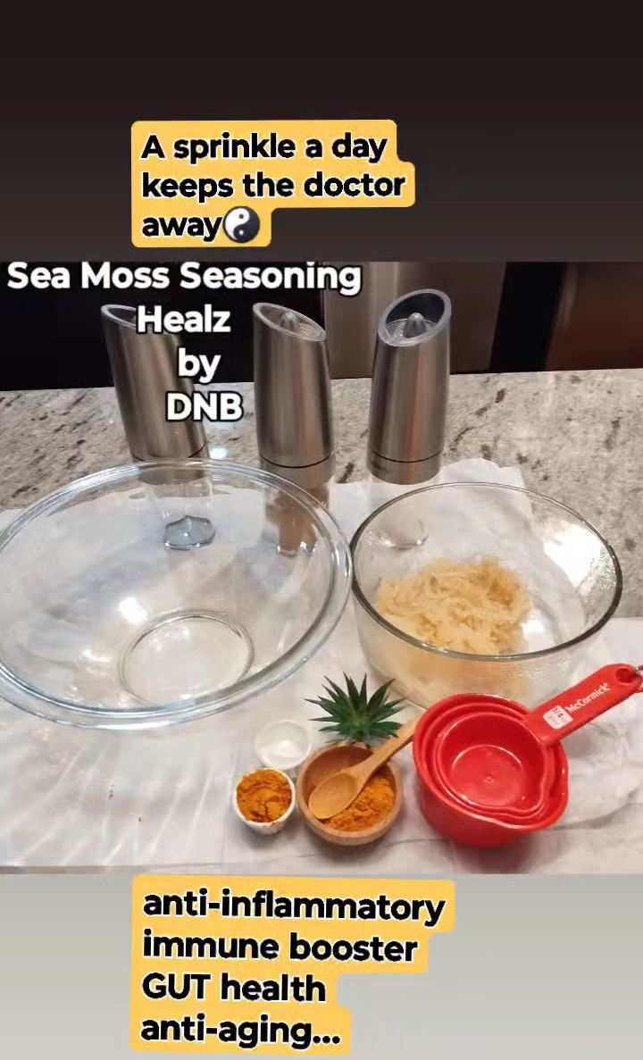 SEA MOSS SEASONING HEALZ GINGER & ROASTED SEA MOSS plus Digestive enzymes/Pre and Probiotics